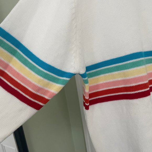Cutest Long Sleeved Rainbow Striped Sweater - Picture 7 of 9